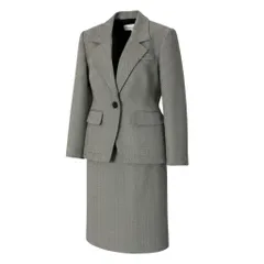 81e27  Christian Dior クリスチャンディオール セットアップ スカートスーツ ヘリンボーン柄 テーラードジャケット 膝丈スカート サイズ11 ブラック ホワイト レディース 女性服u02t