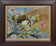 西村計雄 「けし」 油絵・油彩画 絵画のサムネイル