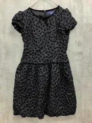 M’S GRACY エムズグレイシー 小花柄 リボン フロッキー ミニ ワンピース size40/ブラック ■◆ レディース