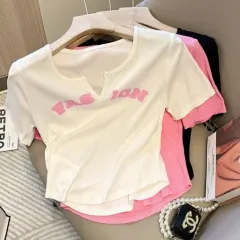 (海外配送) 半袖 クロップドTシャツ