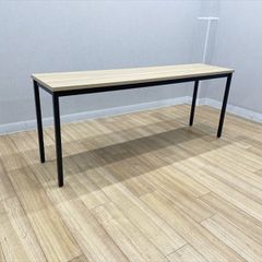 人気メーカーLOWYA】木目調天板 オフィスデスク ブラックフレーム