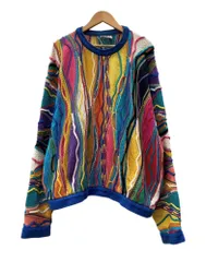 クージー COOGI 3D Knit Sweater ニット セーター クルーネック プルオーバー クレイジーパターン 長袖 セーター 総柄 マルチカラー XLサイズ 104MT-3211のサムネイル