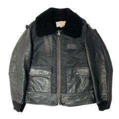 italy Buxton G-1 レザージャケット 襟ボア フライトジャケット - メルカリ