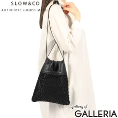 SLOW 巾着バッグ ショルダー スロウ バッグ ブランド 巾着 小さめ 軽量 レザー 革バッグ 日本製 A5 Cb Fishing Bag 858S54R BLACKのサムネイル