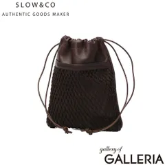 SLOW 巾着バッグ ショルダー スロウ バッグ ブランド 巾着 小さめ 軽量 レザー 革バッグ 日本製 A5 Cb Fishing Bag 858S54R OAKのサムネイル