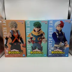 僕のヒーローアカデミア　3点セット　フィギュア　緑谷出久　爆豪勝己　轟焦凍　プライズ　バンダイ　バンプレスト　（ME28-4427）