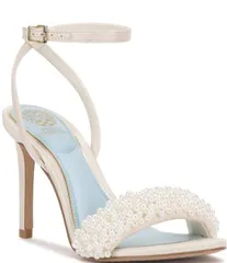 ヴィンスカムート レディース シューズ サンダル アンクル ヒール Vince Camuto Arleem Beaded Band Ankle Higheel Sandals Milkのサムネイル