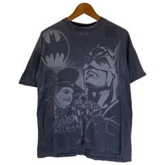 90s バットマン ムービー ビンテージTシャツ フェード黒 L〜 ○6661B 