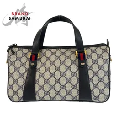 美品 GUCCI グッチ ヴィンテージ シェリーライン グレー GGスプリームキャンバス 39 02 040 ハンドバッグ ミニボストン レディース 602253【中古】