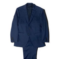 ☆美品☆ シップス ロロピアーナ セットアップ ヘリンボーン　ネイビー　高級生地 SHIPSシップス✕ロロピアーナ製 美麗なシルクを纏う ネイビースーツ 44
