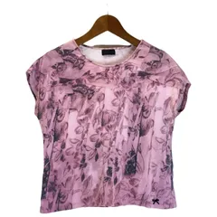 【中古】　Paul Smith BLACK　Tシャツ　半袖　トップス　クルーネック　花柄　日本製　古着　/2401のサムネイル