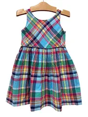 【中古】POLO RALPH LAUREN ポロラルフローレン 子供服 ワンピース チェック 女の子 サイズ4/4T 110/56＿S02＿セルモアから出品＿s-0321-r02