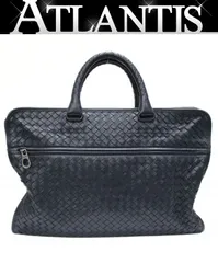 ボッテガ ヴェネタ BOTTEGA VENETA イントレチャート 2WAYビジネスバッグ ラム ネイビー 【74803】のサムネイル
