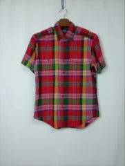 A級/M)POLO RALPH LAUREN ポロラルフローレン コットン CHECK 半袖 シャツ_Haruヴィンテージ7273