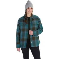 マーモット レディース アウター ジャケット・ブルゾン Marmot Ridgefield Sherpa Flannel Jacket Womens Dark Jungleのサムネイル