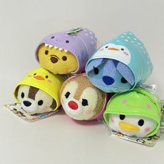 [신품·미사용]디즈니 스토어 Disney Tsum Tsum 디즈니 툼툼 레인 레인 코트 봉제인형 5개 세트