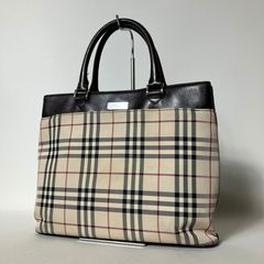2510-455｜バーバリー ハンドバッグ ダークブラウン ノバチェック 