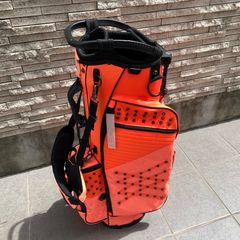 NVMACTEC ゴルフバッグ キャディバッグ スタンド ホワイト オレンジ 