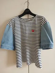 スタイルナンダ ストライプ デニム 半袖 Tシャツのサムネイル