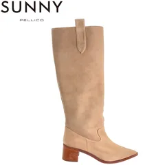 未使用 PELLICO SUNNY スエードサイドジップロングブーツ 36 ベージュ  【値下げ交渉歓迎】のサムネイル