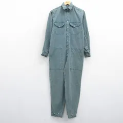 古着 バナナリパブリック 長袖 ツナギ レディース 80年代 80s コットン 緑【spe】 26may01のサムネイル
