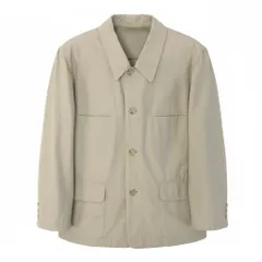 e27 Y`s for men ワイズフォーメン 80`s シャツジャケット 4ポケット ベージュ コットン100％ メンズ 紳士服k02iのサムネイル