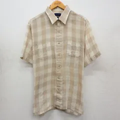 XL/古着 アロー 半袖 シャツ メンズ 90年代 90s ベージュ他 チェック 26may01のサムネイル