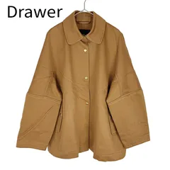 ドゥロワー Drawer ジャケット ベージュ 36 コットン Aラインのサムネイル