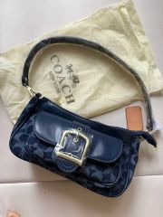 COACH コーチ シグネチャー ワンショルダーバッグ ブルー Y2K - メルカリ