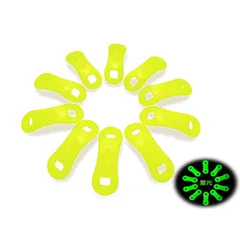 カチッと止まる！超軽量1ｇ 蓄光自在金具 Mサイズ（ロープ径φ3.0-5.0mm用）10個入 (蓄光) 0のサムネイル