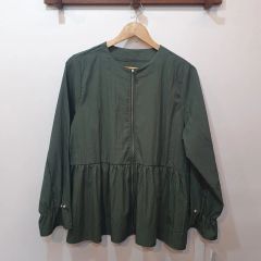 美品】CAWAII 花刺繍 ナイロン ライトコート ジップアップ ワンピース