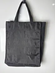 FAUCHON フォーション トートバッグ ブラック 黒 ロゴ ナイロン キャンバス ハンドバッグ サブバッグ エコバッグ お買い物バッグ マザーズバッグ 通勤 通学 お出かけ レディース 上品 シック シンプル ミニマリスト 定番 美品