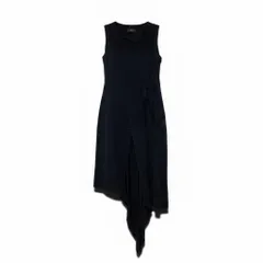 Ae27  【未使用タグ付】 Y`s ワイズ DENIM HOLE EMBROIDERY COLLAR SQARE SLEEVELESS DRESS アシメ デニムワンピース YZ-D12-011-1-01 サイズ01 ブラック レディース 女性服o07tのサムネイル