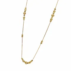 GINZA TANAKA ギンザタナカ ボール付きチェーン ネックレス 750 K18 YG 