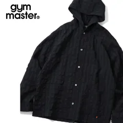 gym  master ジムマスター シアサッカーチェック フードジャケット 軽量メッシュ仕様 通気性抜群 UV対策対応 春夏アウトドアジャケットG645715 ブラックのサムネイル