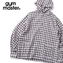 gym  master ジムマスター シアサッカーチェック フードジャケット 軽量メッシュ仕様 通気性抜群 UV対策対応 春夏アウトドアジャケットG645715 ピンクベージュブラックのサムネイル