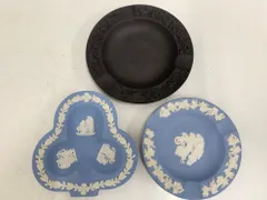 WEDGWOOD ウエッジウッド ジャスパー ブラック ブルー 灰皿 小皿 3点まとめてのサムネイル