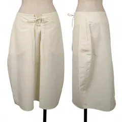 ジルサンダーネイビーJIL SANDER NAVY フロントレースアップポリスカート オフホワイト36のサムネイル