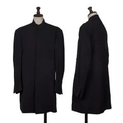 ローブドシャンブル コムデギャルソンrobe de chambre COMME des GARCONS ウールカツラギマオカラーハーフコート 紺M位のサムネイル