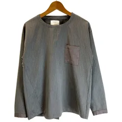 【中古】　STUDIOUS　トップス　長袖　クルーネック　ストライプ　胸ポケット　日本製　ドメスティック　古着　/1582のサムネイル
