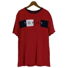 【中古】　TOMMY HILFIGER　Tシャツ　半袖　トップス　クルーネック　ロゴT　ブランドロゴ　刺しゅう　オーバーサイズ　古着　/1103