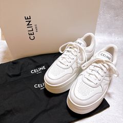 CELINE トリオンフ プラットフォーム スニーカー ホワイト - メルカリ