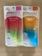 【新品未開封】スキンアクア トーンアップUVエッセンス(旧) ローズ 80g・トーンアップUVエッセンス(旧) ラテベージュ 80g　日焼け止め2点のサムネイル