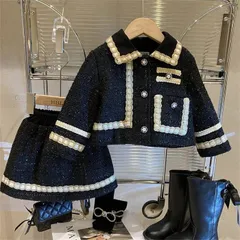 入学式 スーツ 女の子 120 子供服  卒園  2点セット ジャケット スカート キッズ フォーマル 入学式スーツ 卒園式 結婚式 七五三 発表会 子ども フォーマル ツイード 女子 セットアップ キッズ フォーマル #pbfcl
