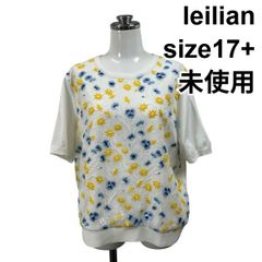 美品✨レリアン プラスハウス 13+ シアーメッシュドットブラウス 半袖 