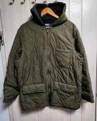 00s ヴィンテージ Ralph Lauren ポロラルフローレン カーキ キルティング フーディー(L)