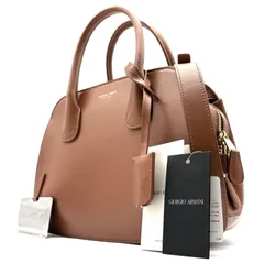 未使用に近い 現行に近い GIORGIO ARMANI ジョルジオアルマーニ ラ プリマ ボストンバッグ パルメラートレザー 2WAY ハンドバッグ ショルダーバッグ キャメル ブラウン トップハンドル 斜め掛け 夏のボーナス 夏休みの旅行のサムネイル