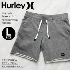 【中古美品】Hurley ハーレー ショートパンツ L サイズ　グレー スウェット フレンチテリー 人気 サーフ系夏の即戦力✨ #Hurley  /街穿き/部屋着に◎のサムネイル