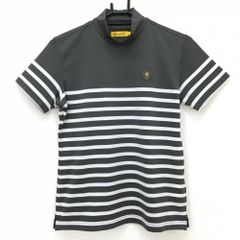 超美品】ジェイリンドバーグ 半袖ハイネックシャツ 黒×レッド ロゴ