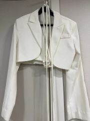 TOGA STRETCH TAFFETA HIGH NECK WHITE - メルカリ